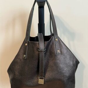 Tiffany Bronze Leather Tote Bag